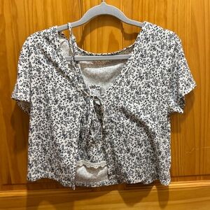 American Eagle Two Piece Short Sleeve Cardigan Set with Matching Cami